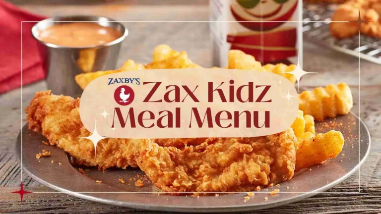 Zax Kidz Meal Menu with Prices