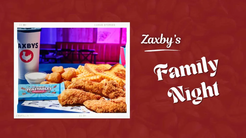 Zaxbys arrange the family night