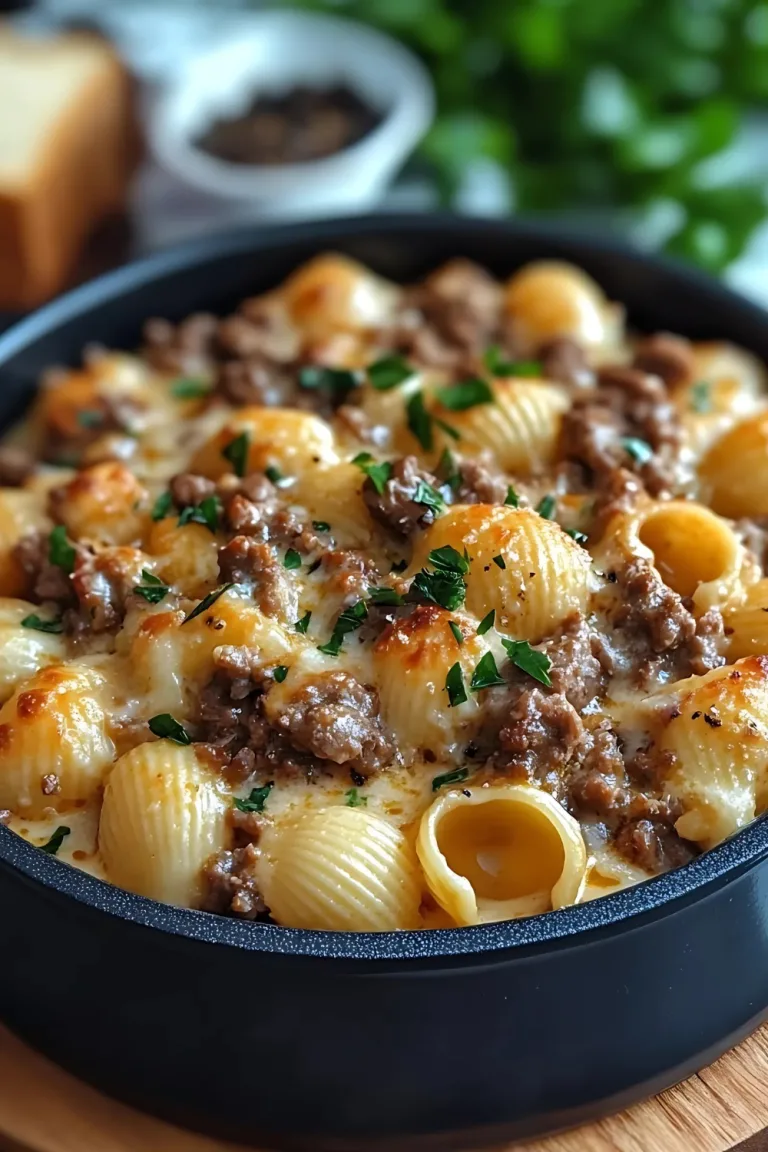Creamy Beef and Shells