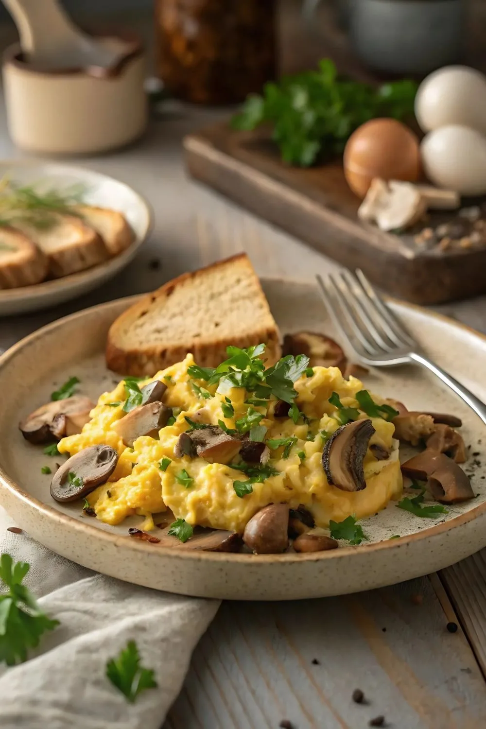 Scrambled Eggs with Mushrooms