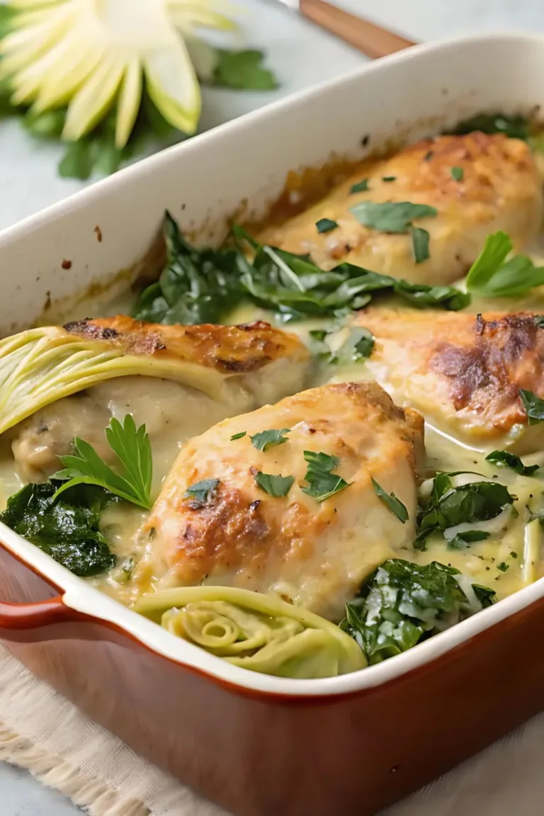 Spinach Artichoke Chicken Bake