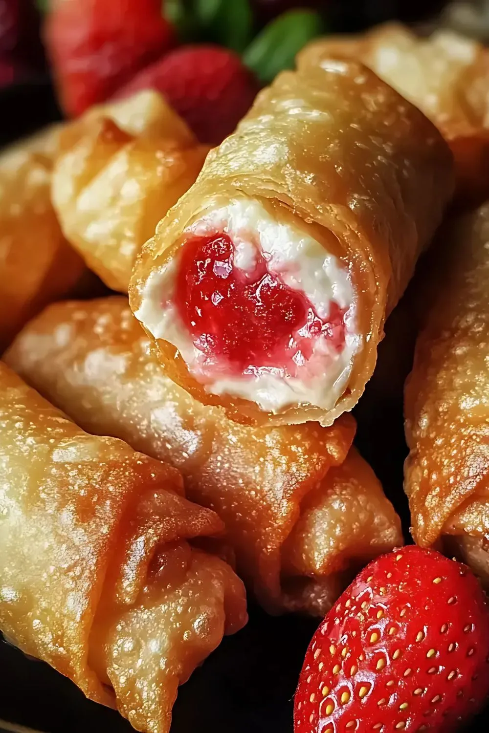 Strawberry Cheesecake Eggroll Bites
