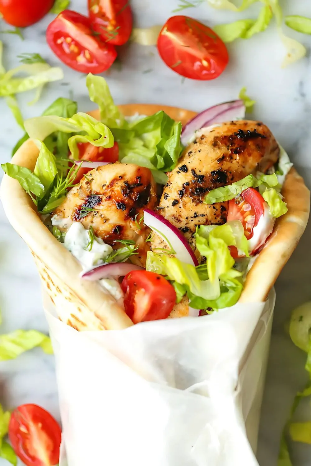 Greek Chicken Gyros